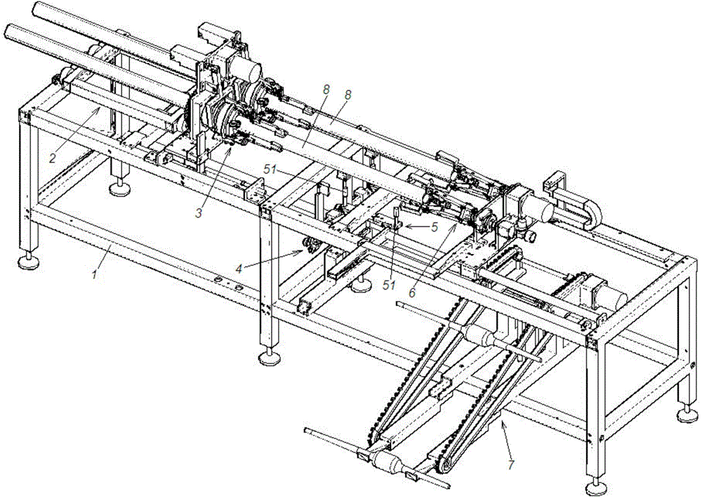 Glass tube drawing machine