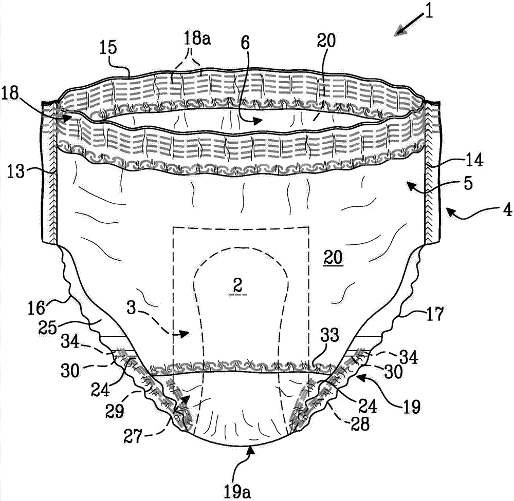 A pant-type absorbent article comprising an elastic laminate