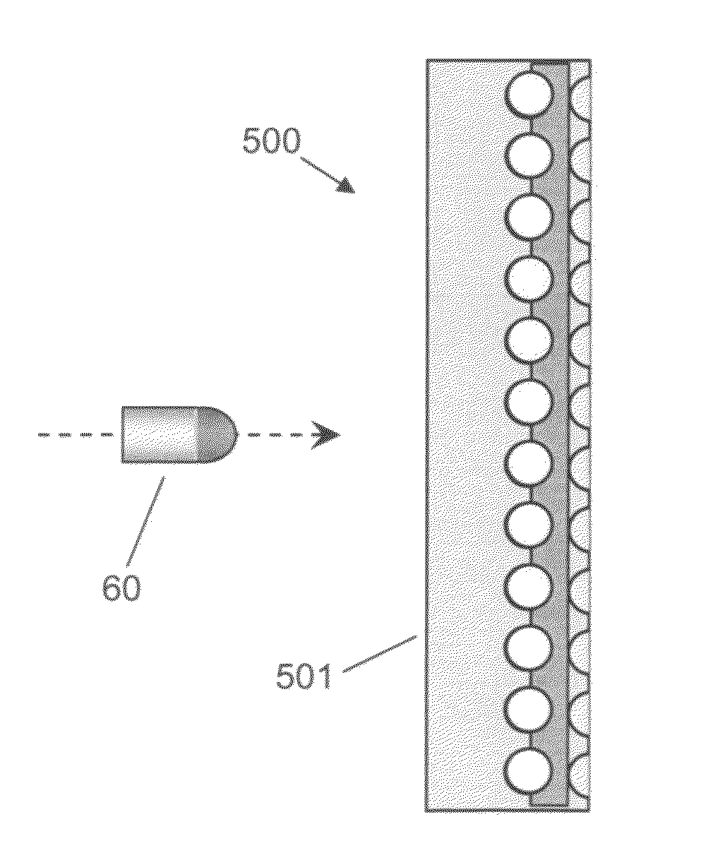 Composite armor having a layered metallic matrix and dually embedded ceramic elements