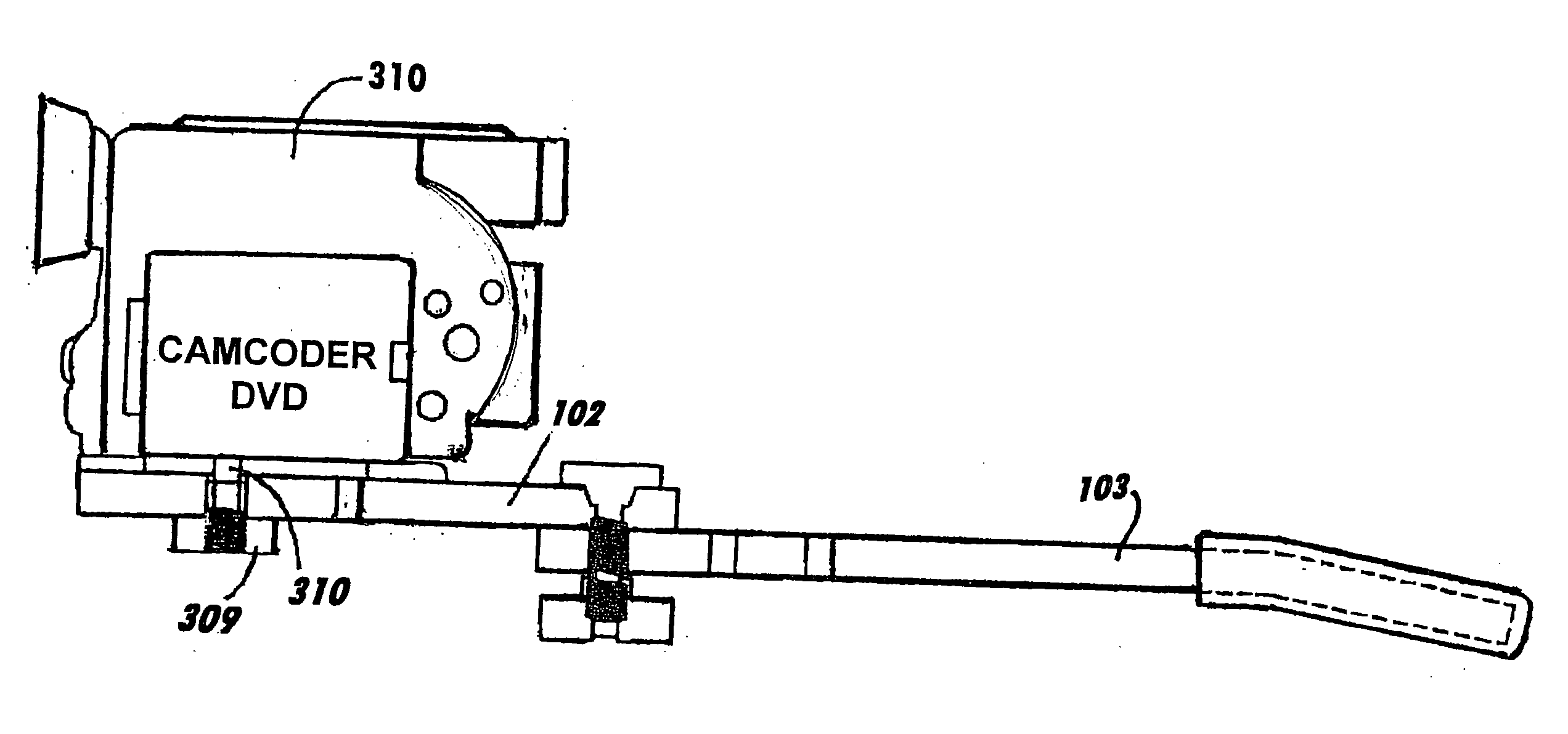 Stabilizer platform for a camcorder