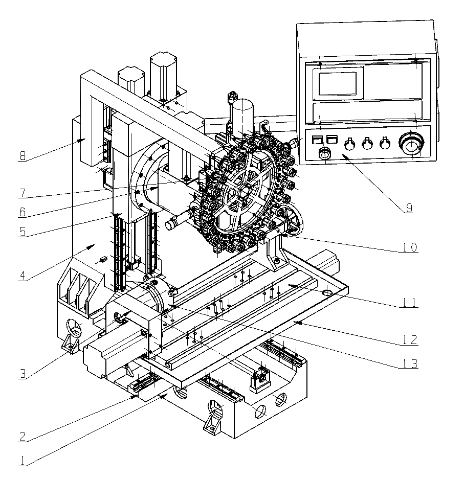 Miniature multifunctional combined machining center