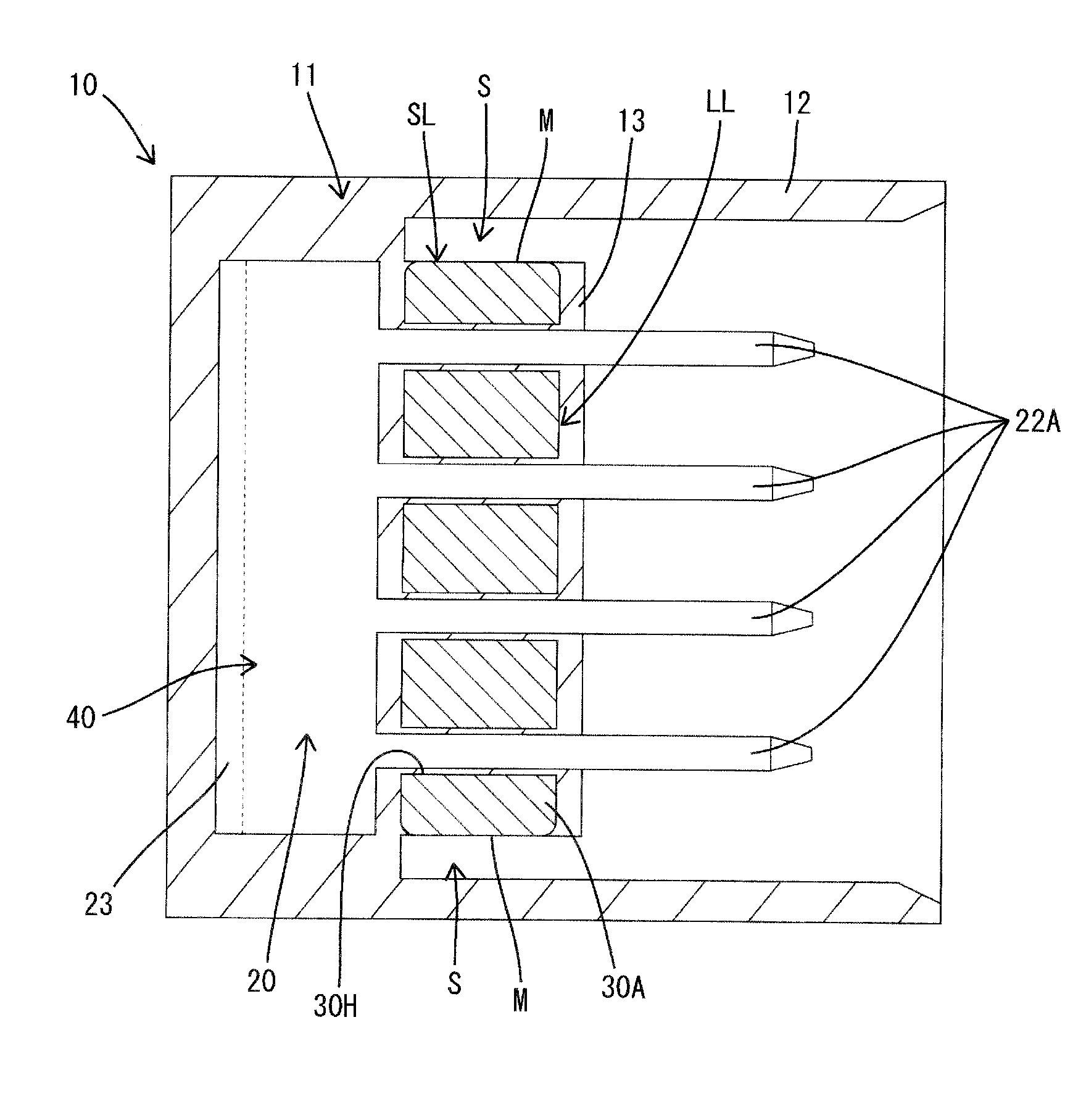 Ferrite core built-in connector