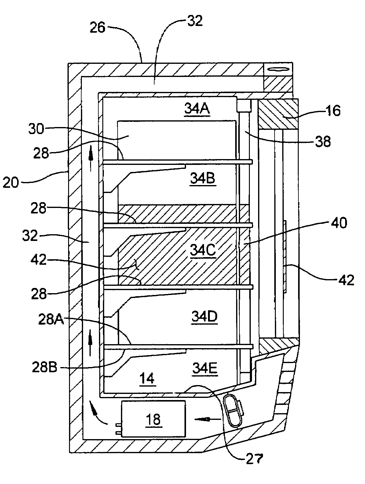 Refrigerated display merchandiser with light filter