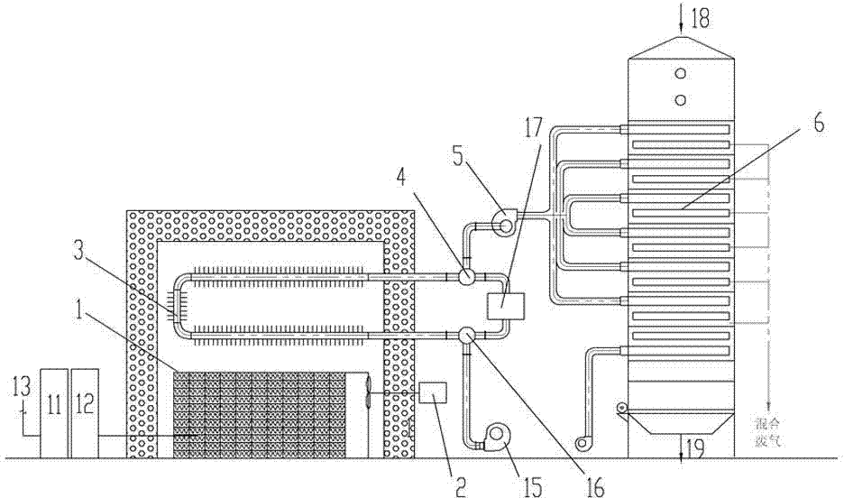 Grain drying system employing high-voltage electricity to accumulate heat, and drying method of grain drying system
