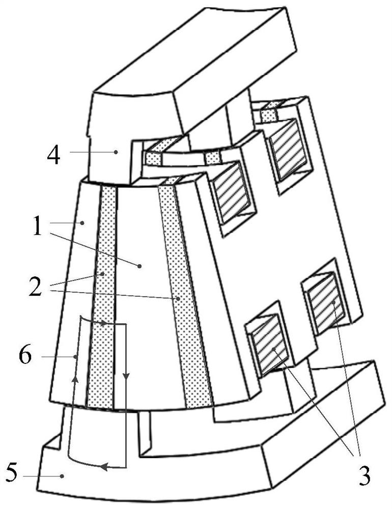 Six-phase magnetism-concentrating internal and external passive rotor transverse flux permanent magnet motor