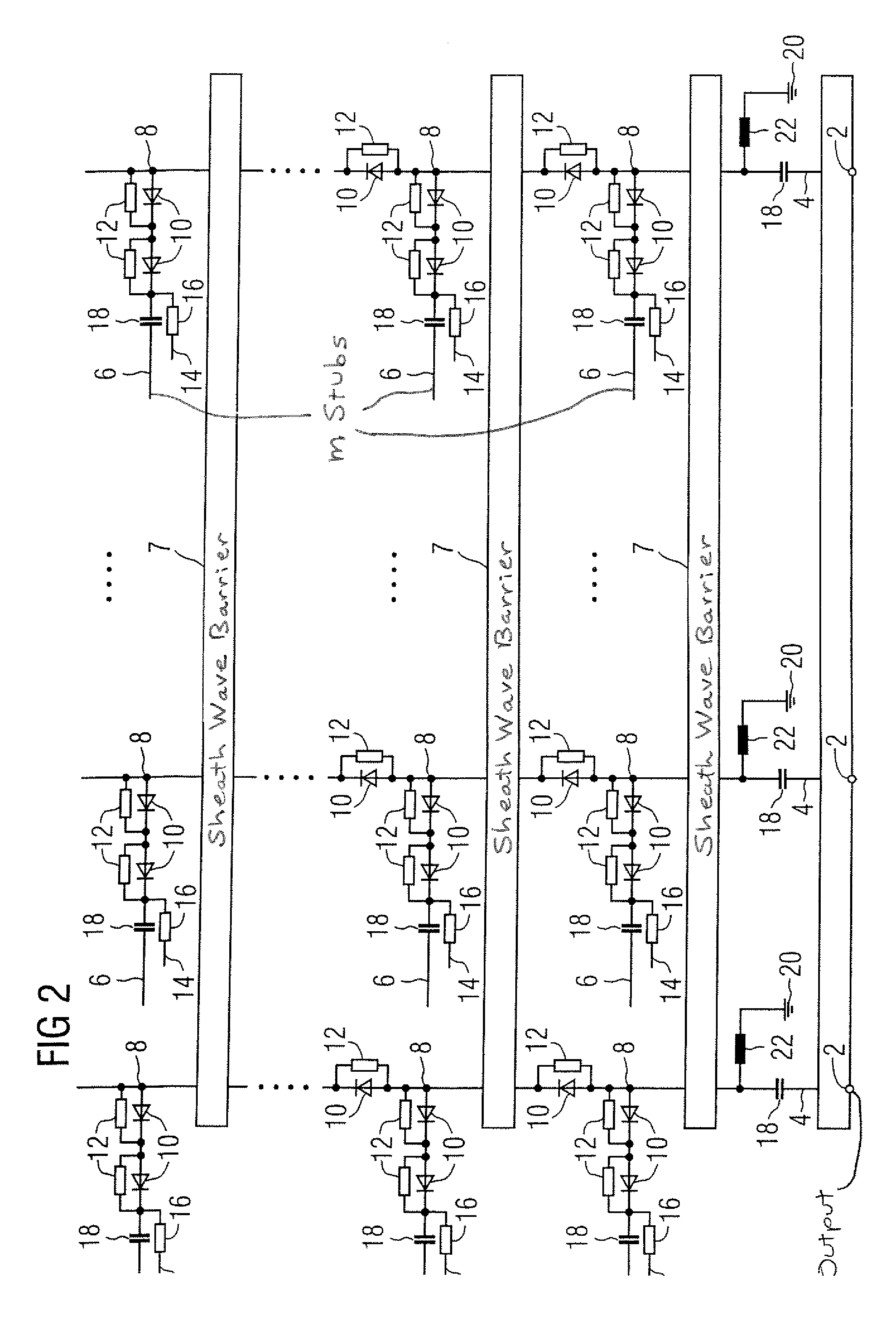 Circuit for connection of at least two signal sources with at least one signal output