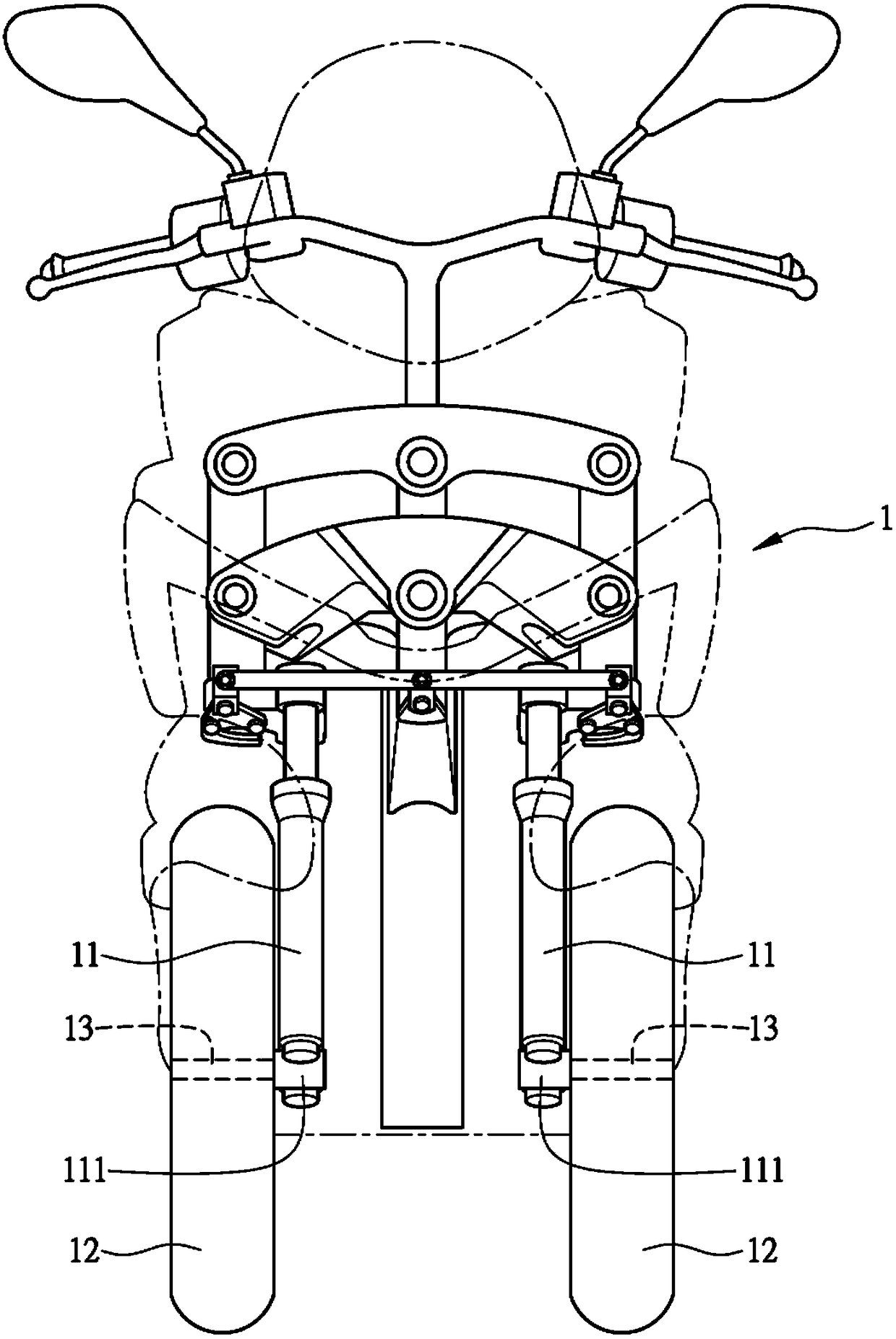 Axle travel locking device of vehicle