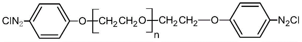 A kind of preparation method of polyethylene glycol diazo polymer