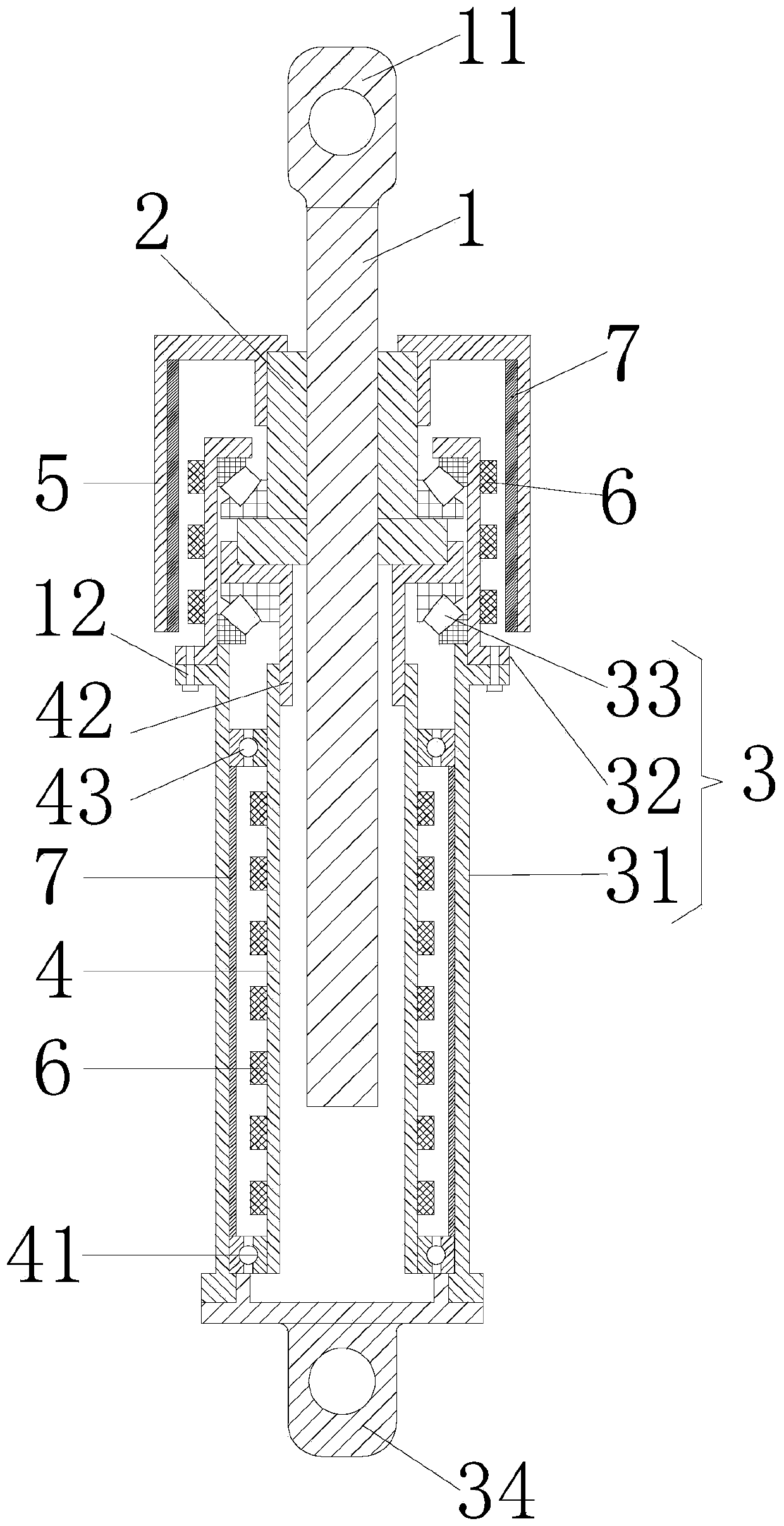 An eddy current axial damper