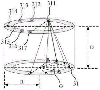 Photoetching machine projection objective and objective support through-hole design method