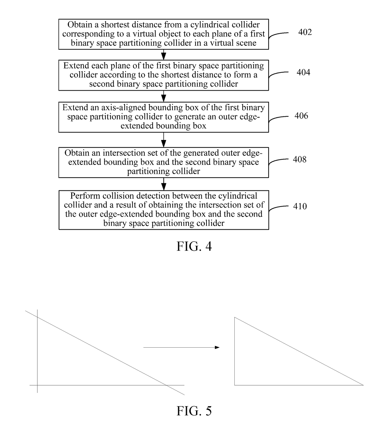 Method, terminal, and storage medium for detecting collision between colliders in real-time virtual scene