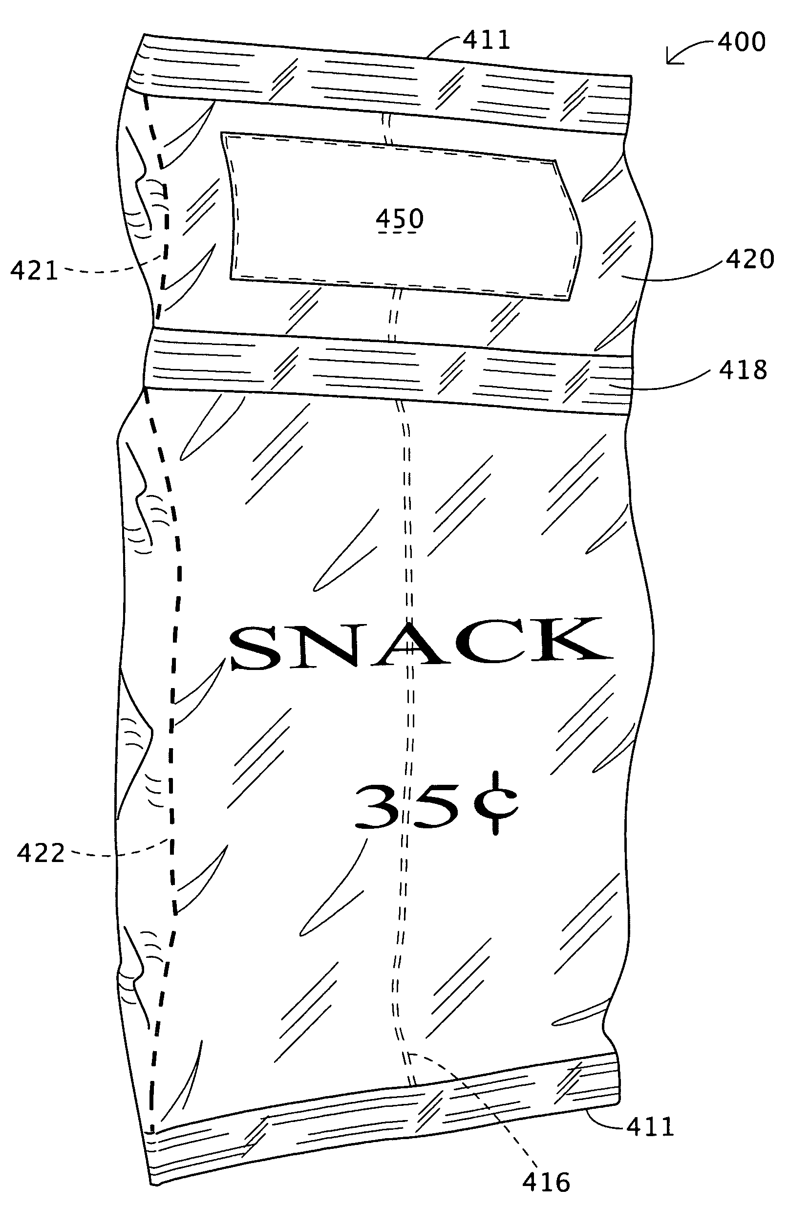 Flexible composite snack package