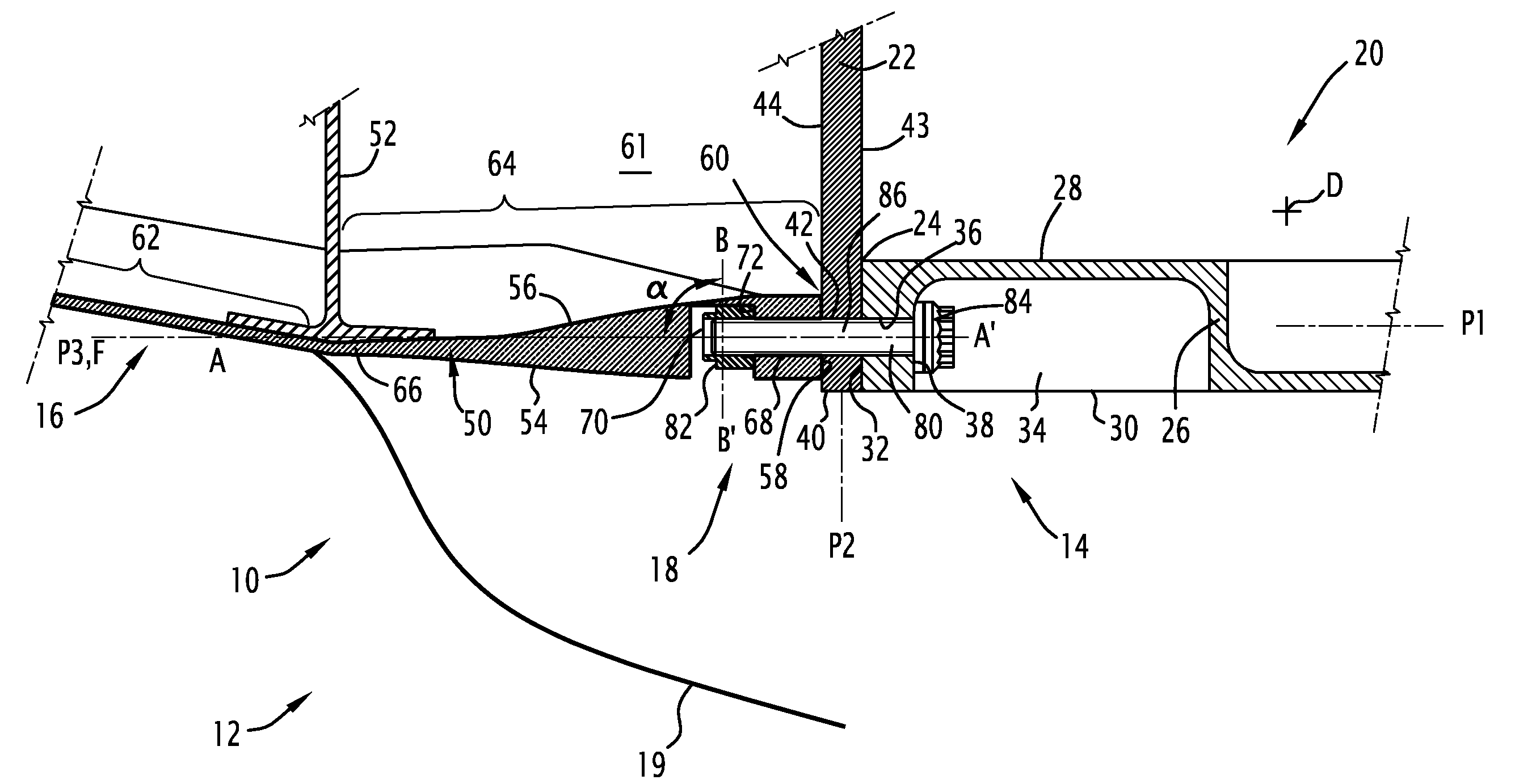Aircraft structural assembly and associated assembling method
