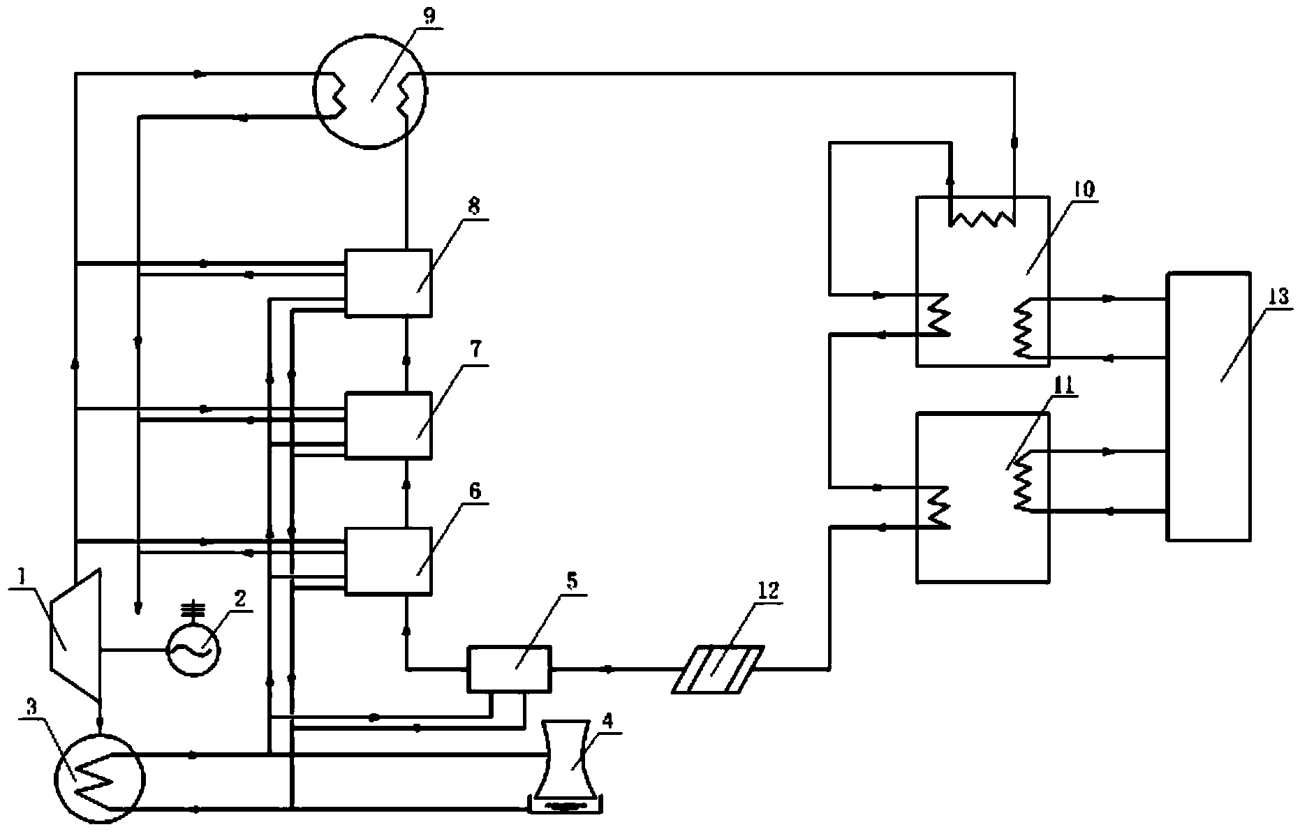 Heat and power cogeneration centralized heat supply system based on heat pump