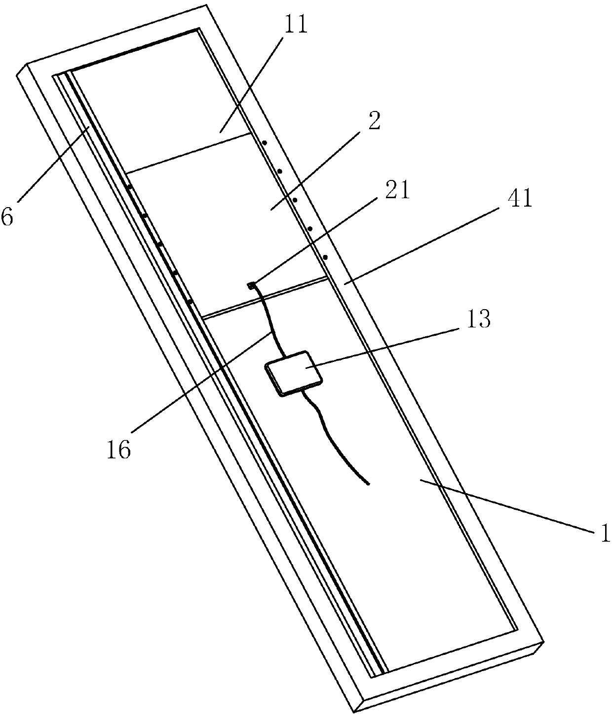 Display device, and application thereof in shaft door and cage door of elevator