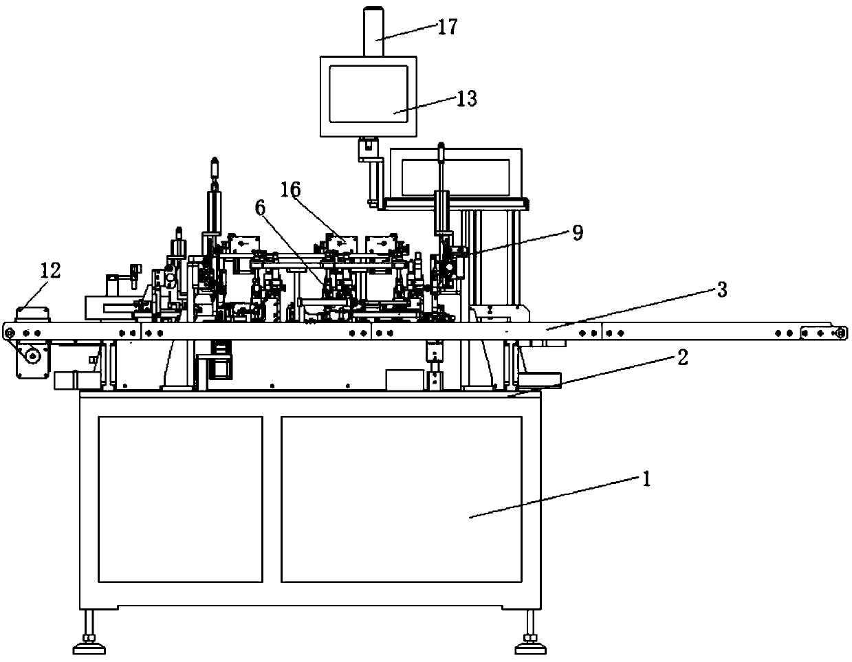 Full-automatic welding pressure-sensitive machine