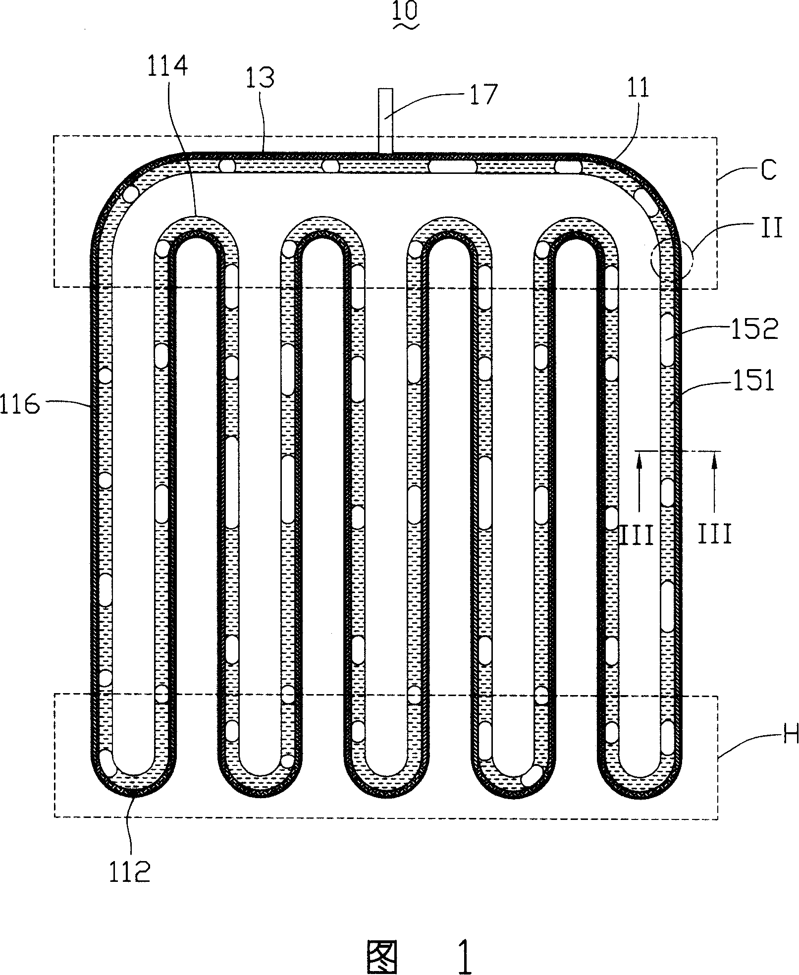 Pulsation type heat pipe