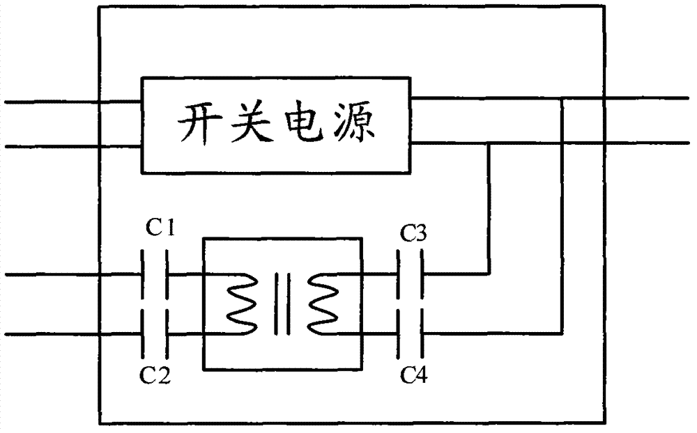 Strong and weak electricity separation design method and power adapter for power line network camera