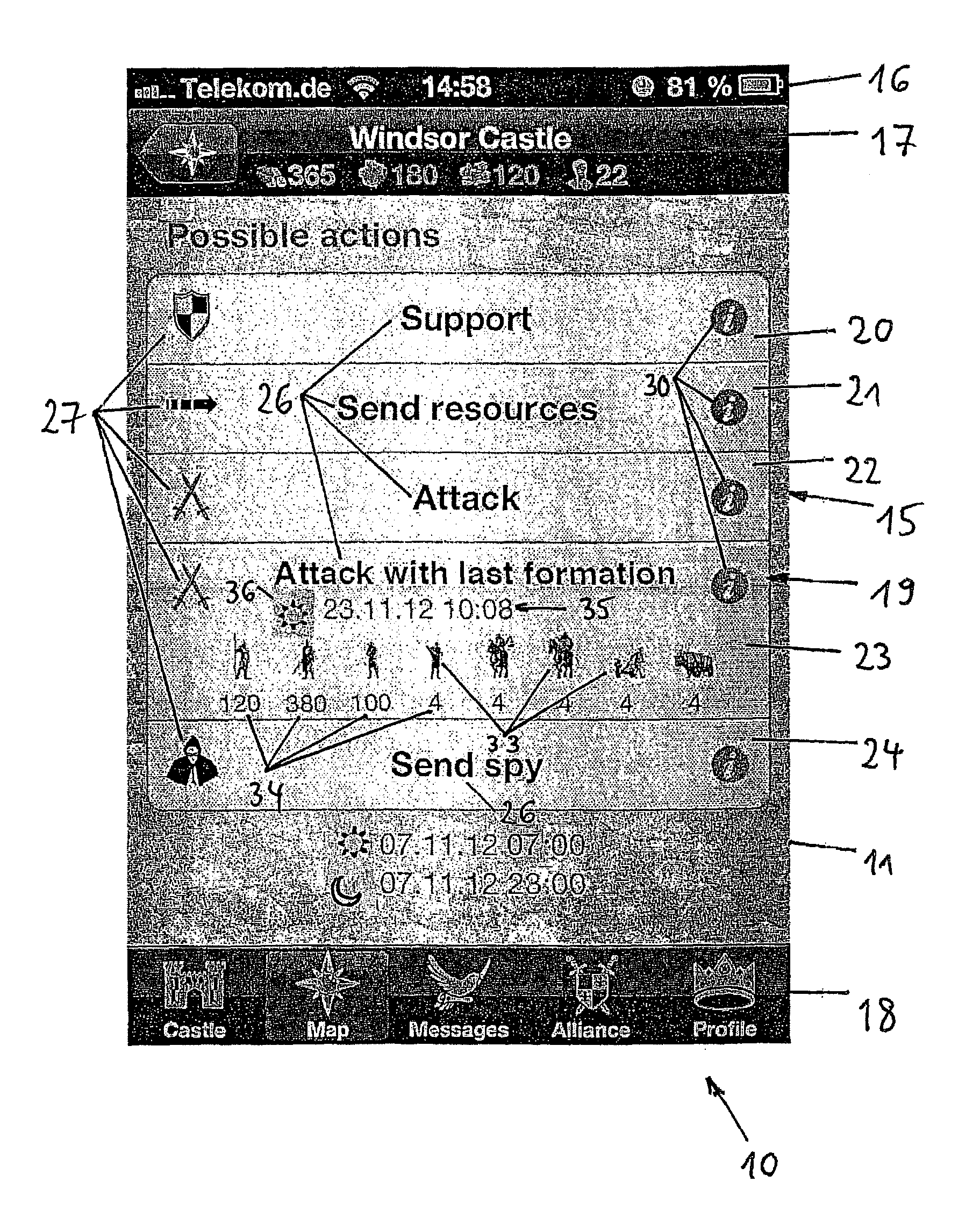 Method and apparatus for receiving formation action instruction