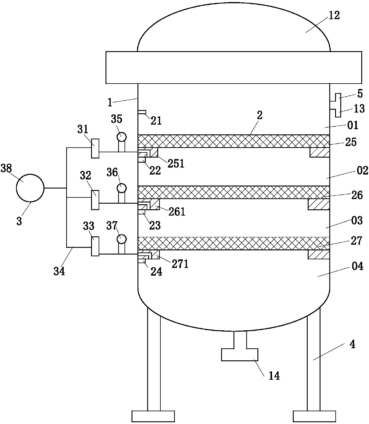 Filter device for chemical engineering experiment