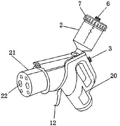 Spraying device for electric porcelain insulator production
