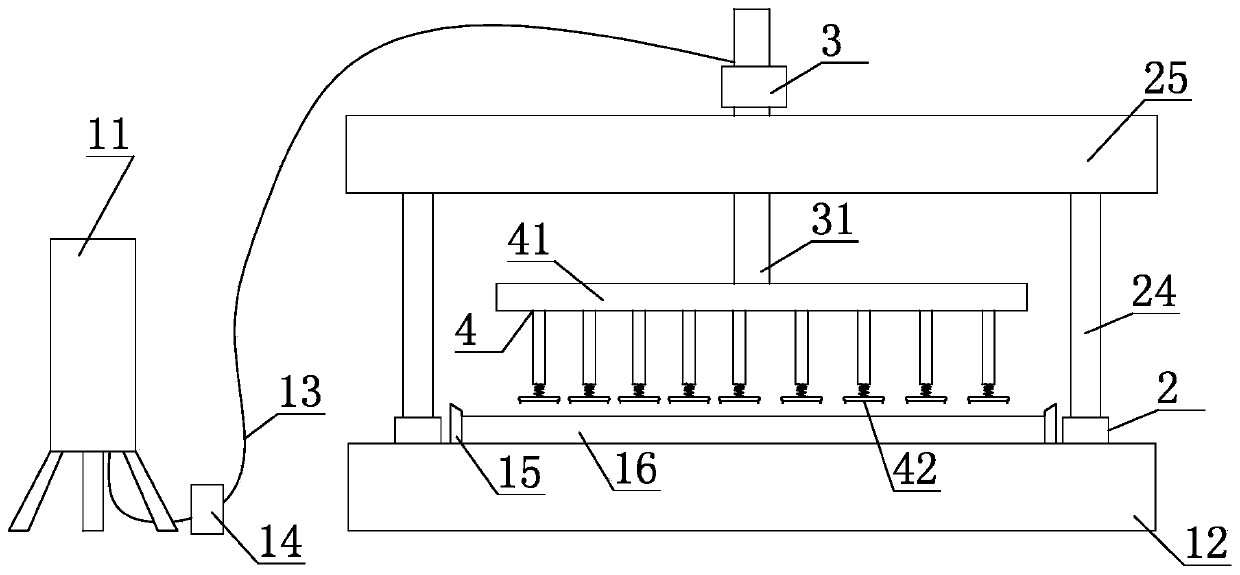 Multi-mortise uniform glue injection device