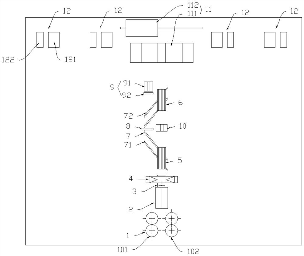 Switch cabinet instrument door secondary line automatic branching device and method