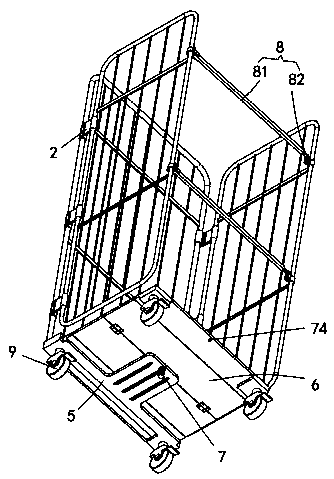 Transport cage trolley