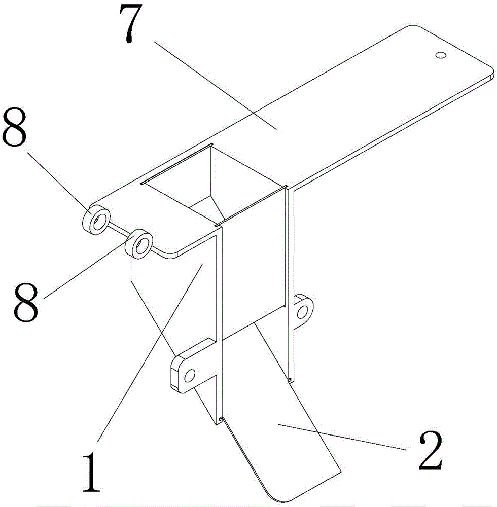 Connecting device for seed box of seed-metering device