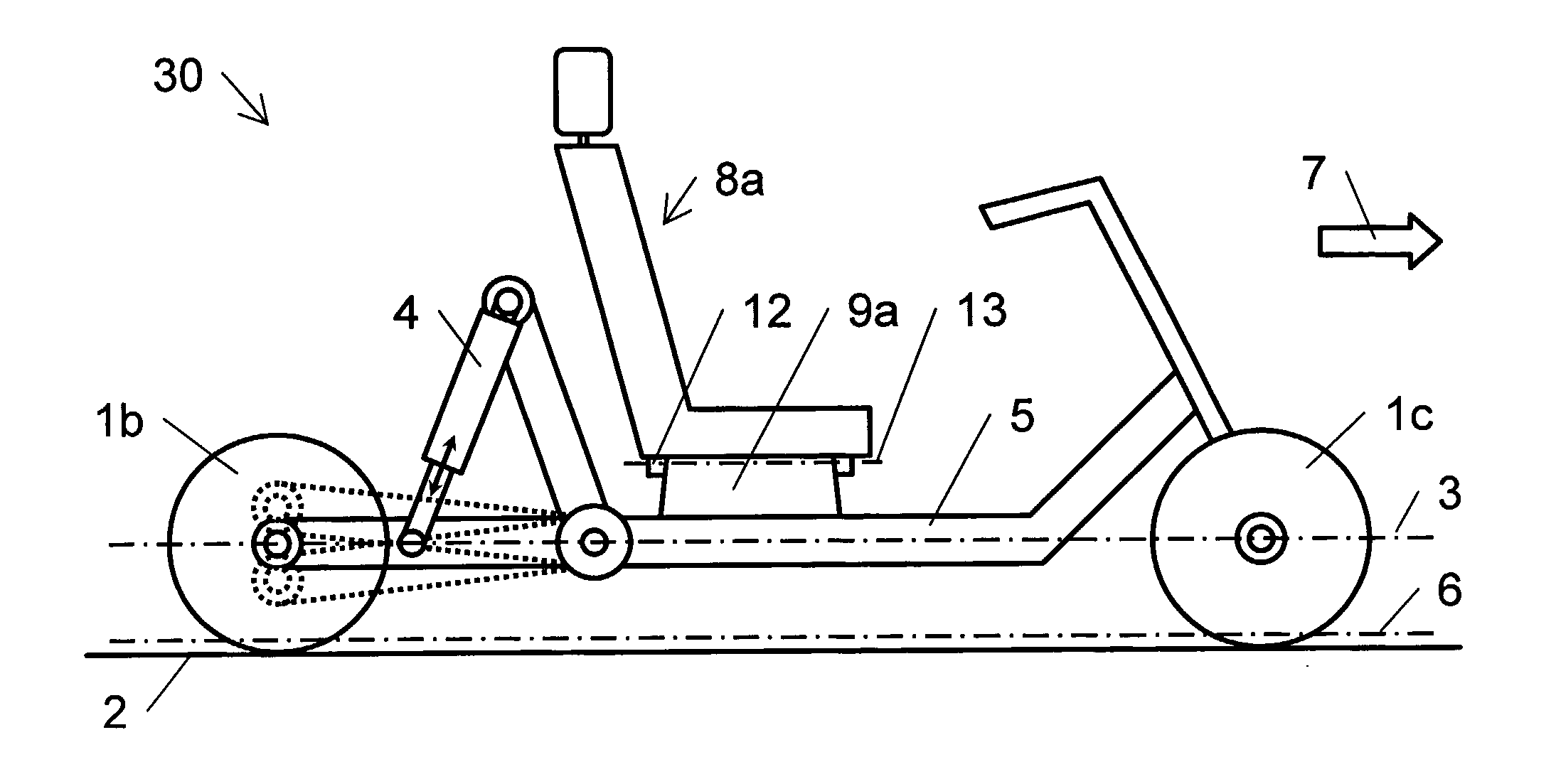 Multitrack curve-tilting vehicle, and method for tilting a vehicle
