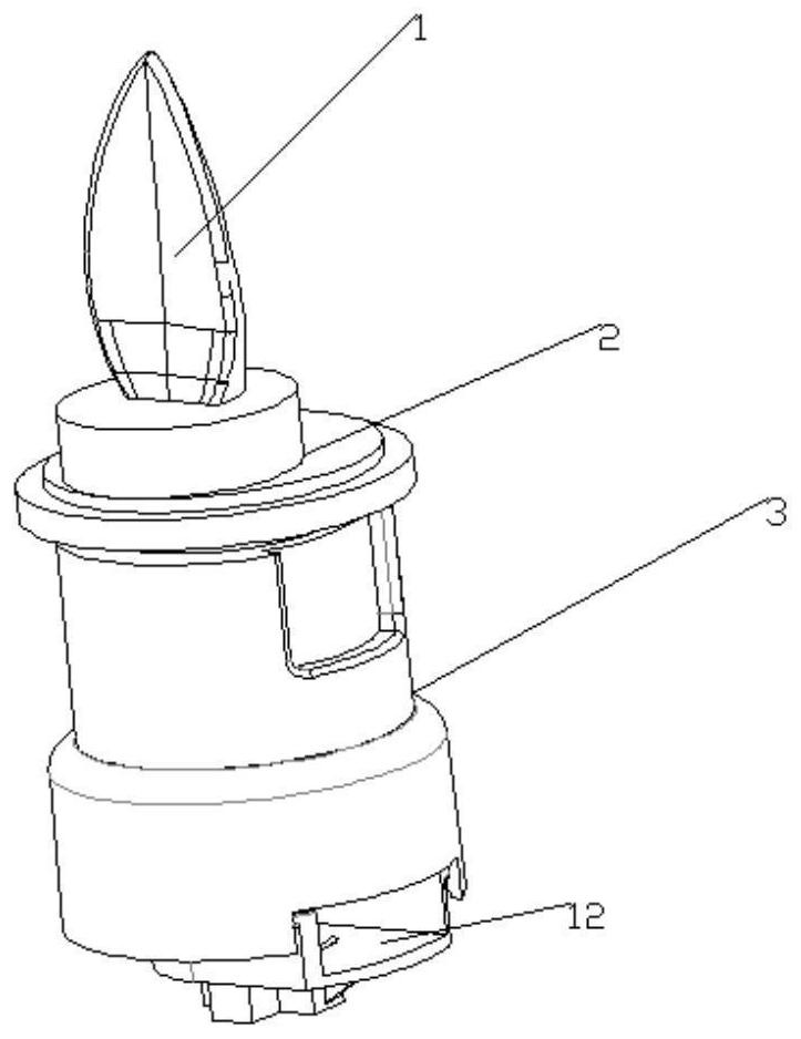 Wick structure of electronic candle and electronic candle thereof