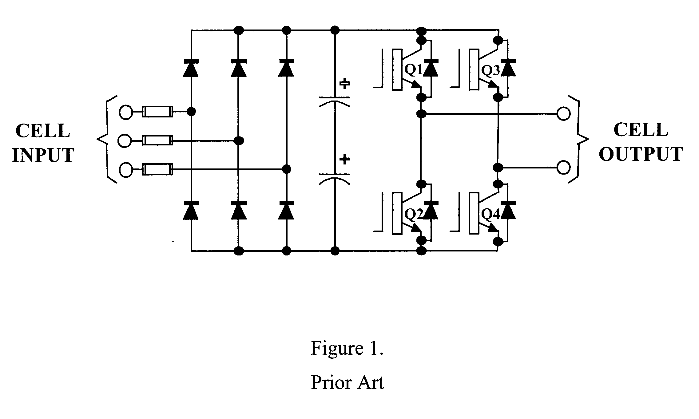 Drive and power supply with phase shifted carriers
