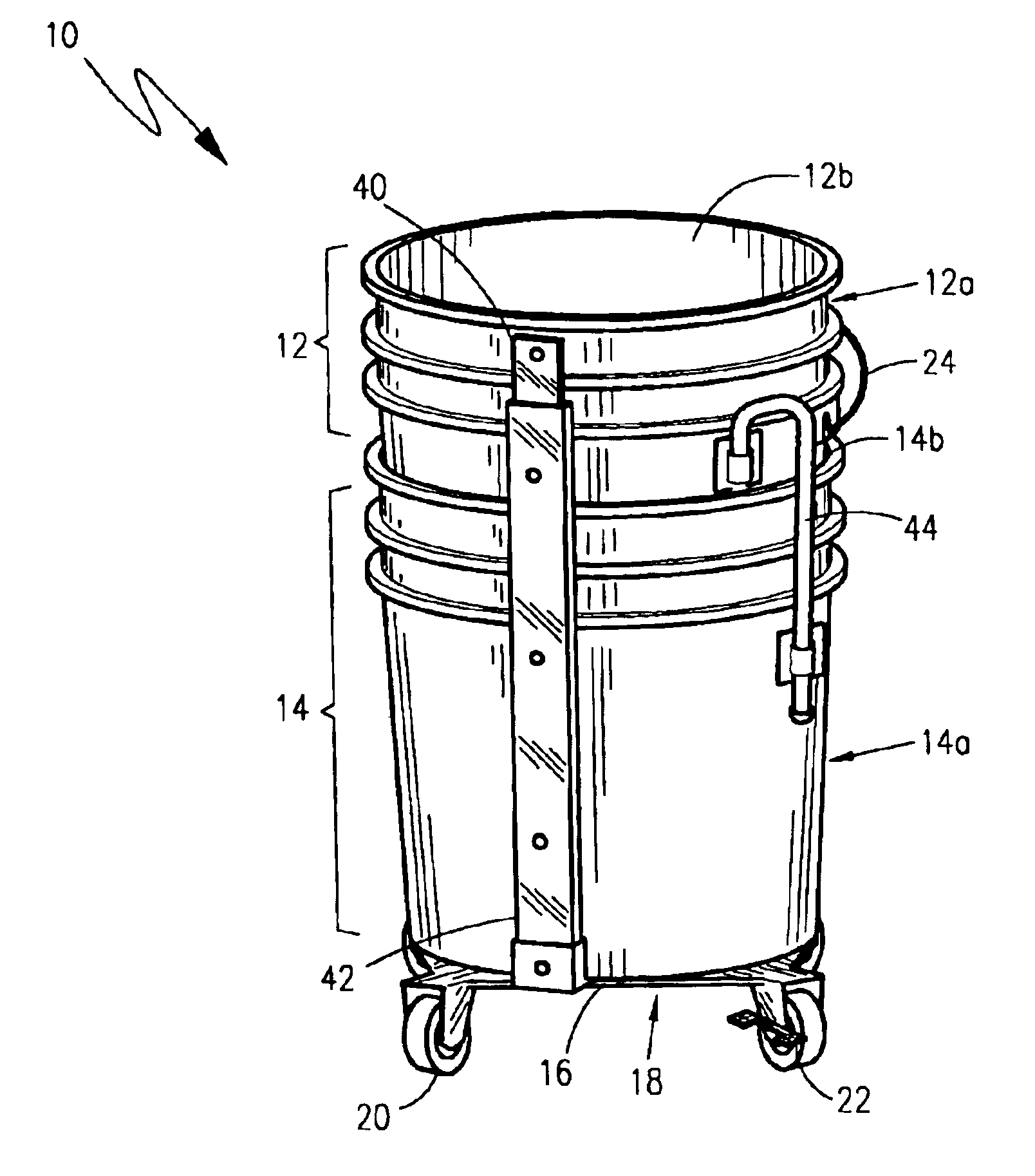 Work bucket vertical extension apparatus