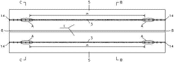 Long-united bridge widening splicing structure and construction method thereof