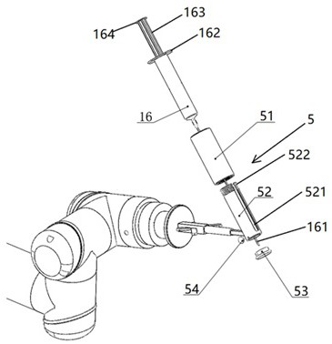 Targeted drug delivery needle clamping navigation device and targeted drug delivery treatment system