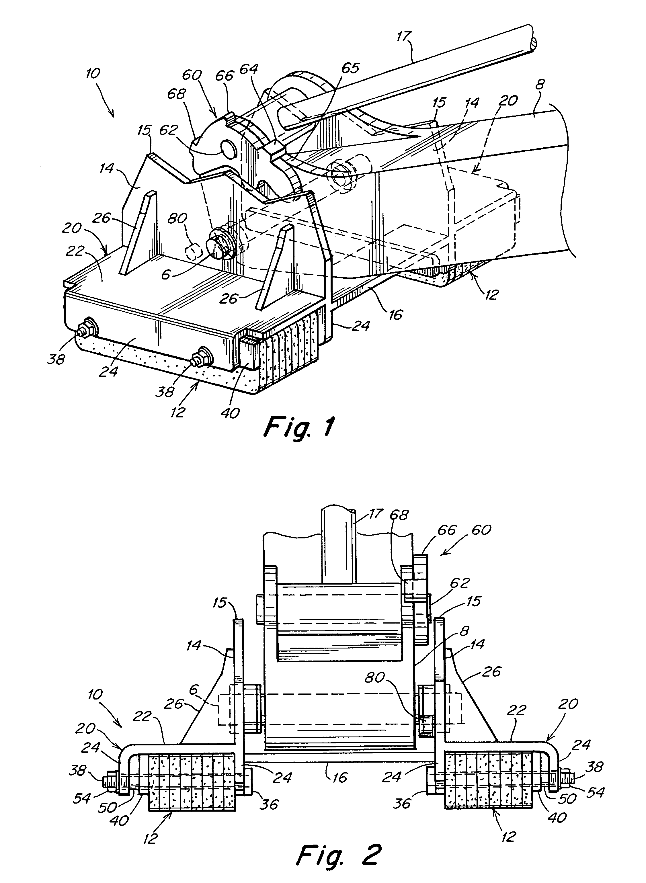 Stabilized pad for vehicles