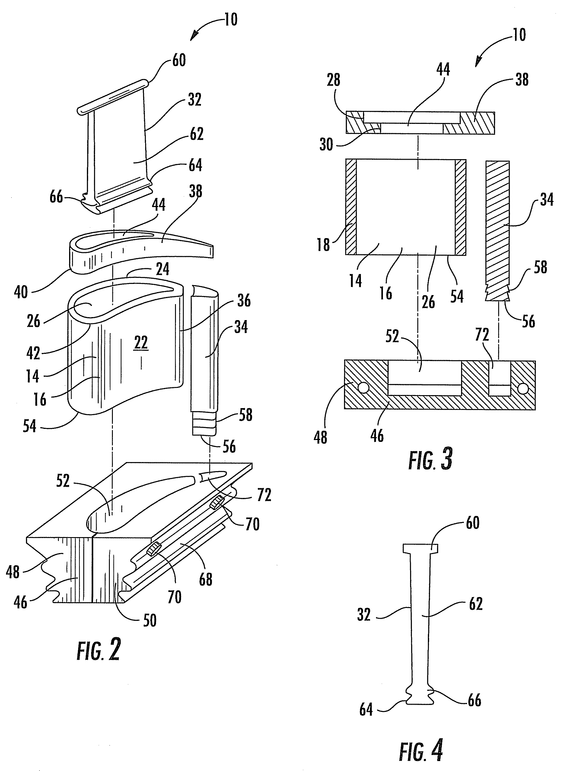 Multiple piece turbine engine airfoil with a structural spar