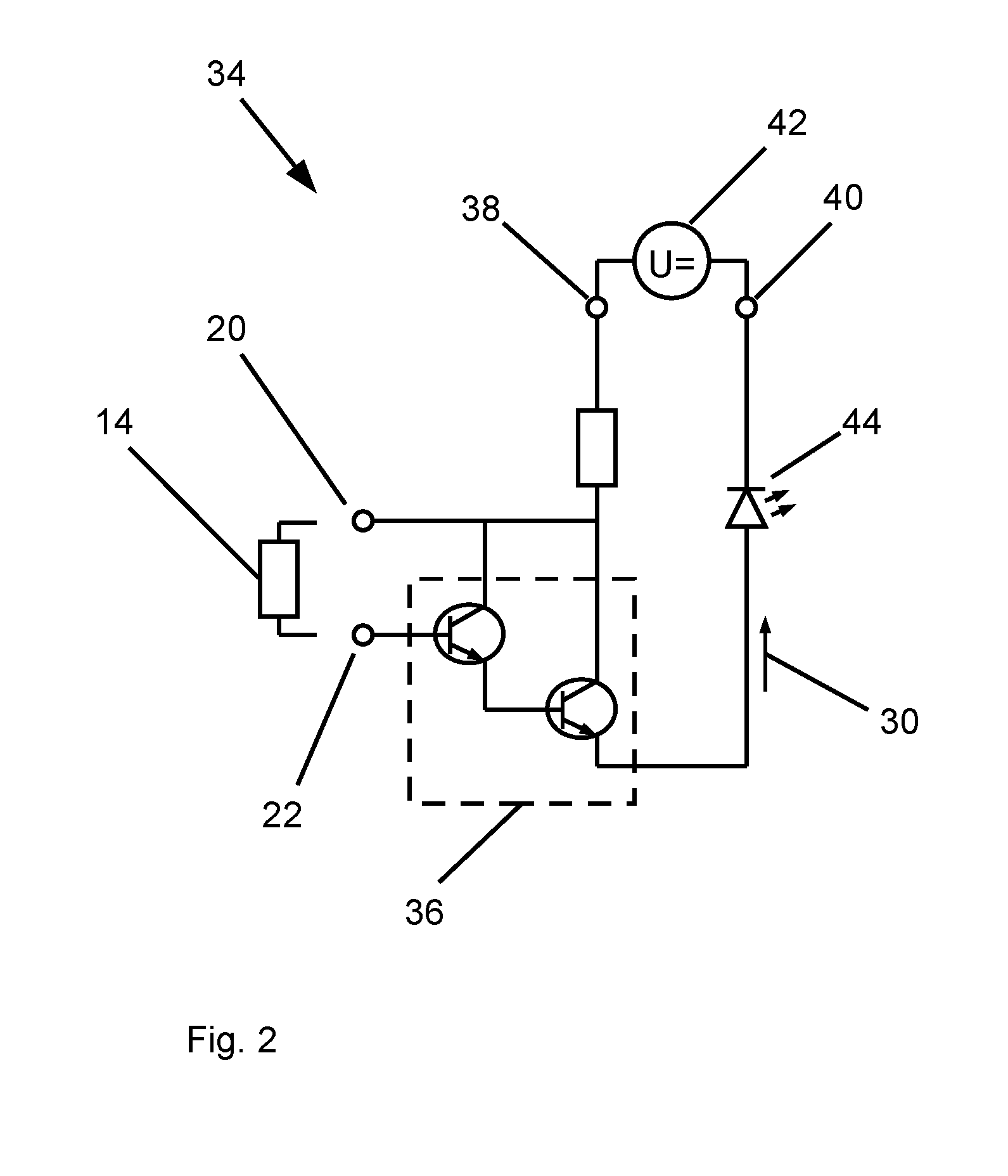 Measuring device for measuring a bodily function and method for operating such a measuring device