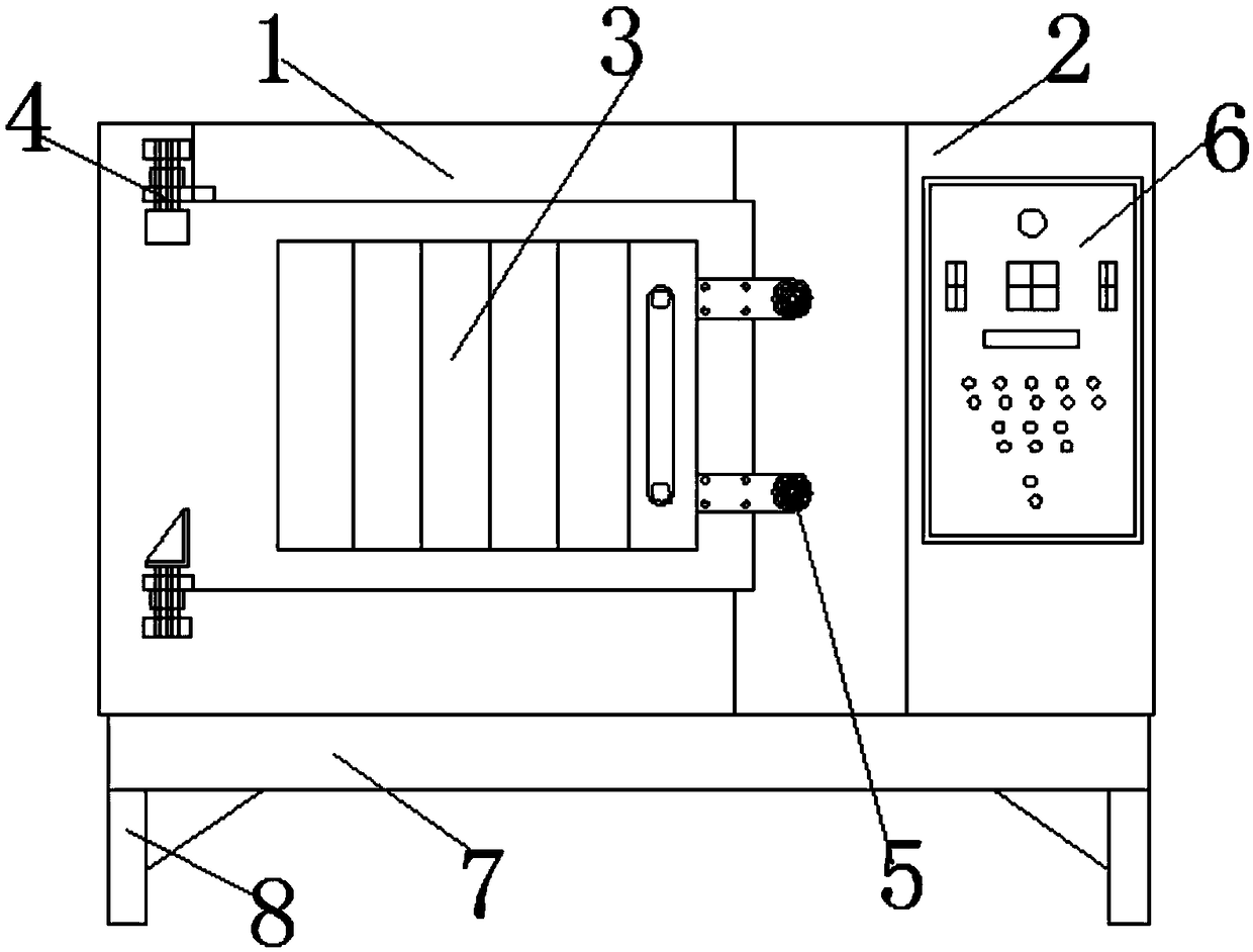 Bent glass hot pressing furnace