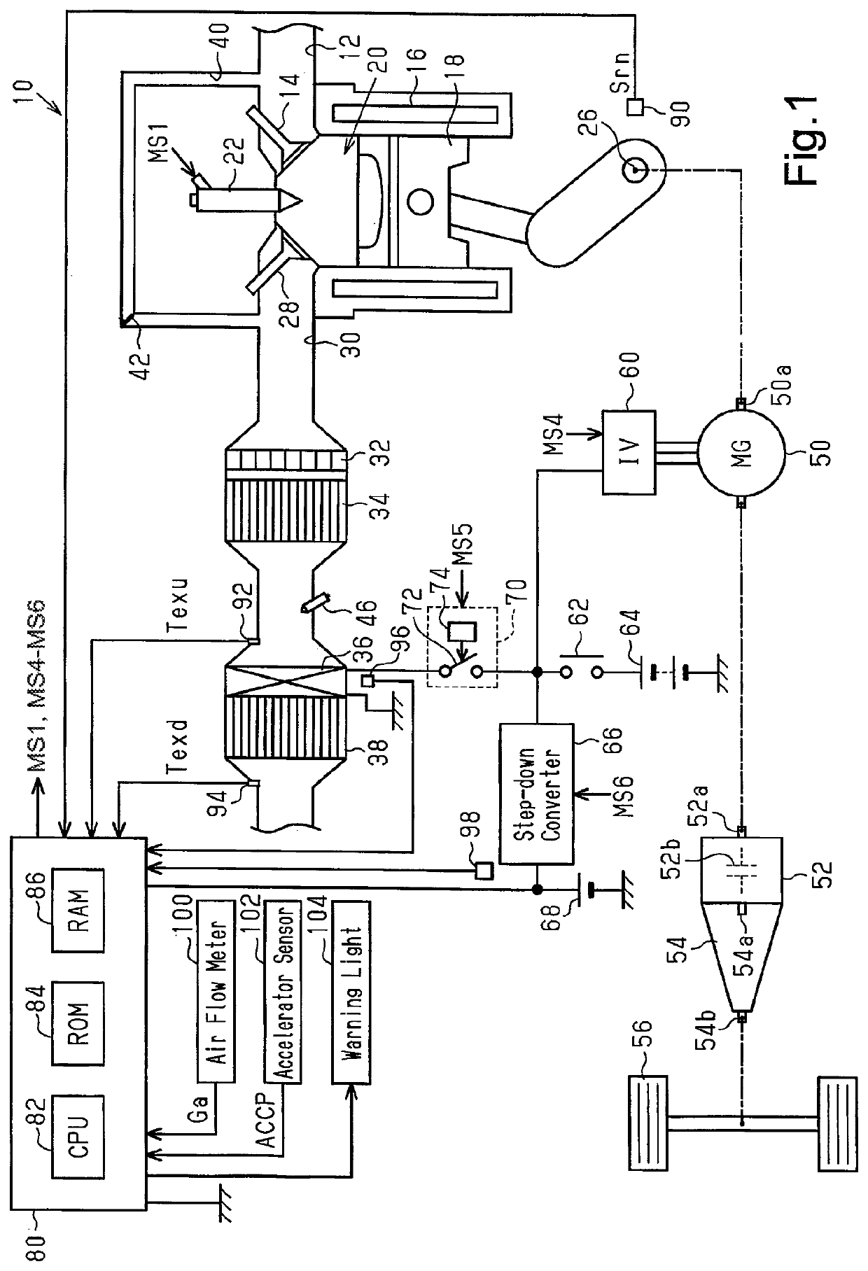 Vehicle controller configured to execute a duty cycle control process when determining that an anomaly has occurred