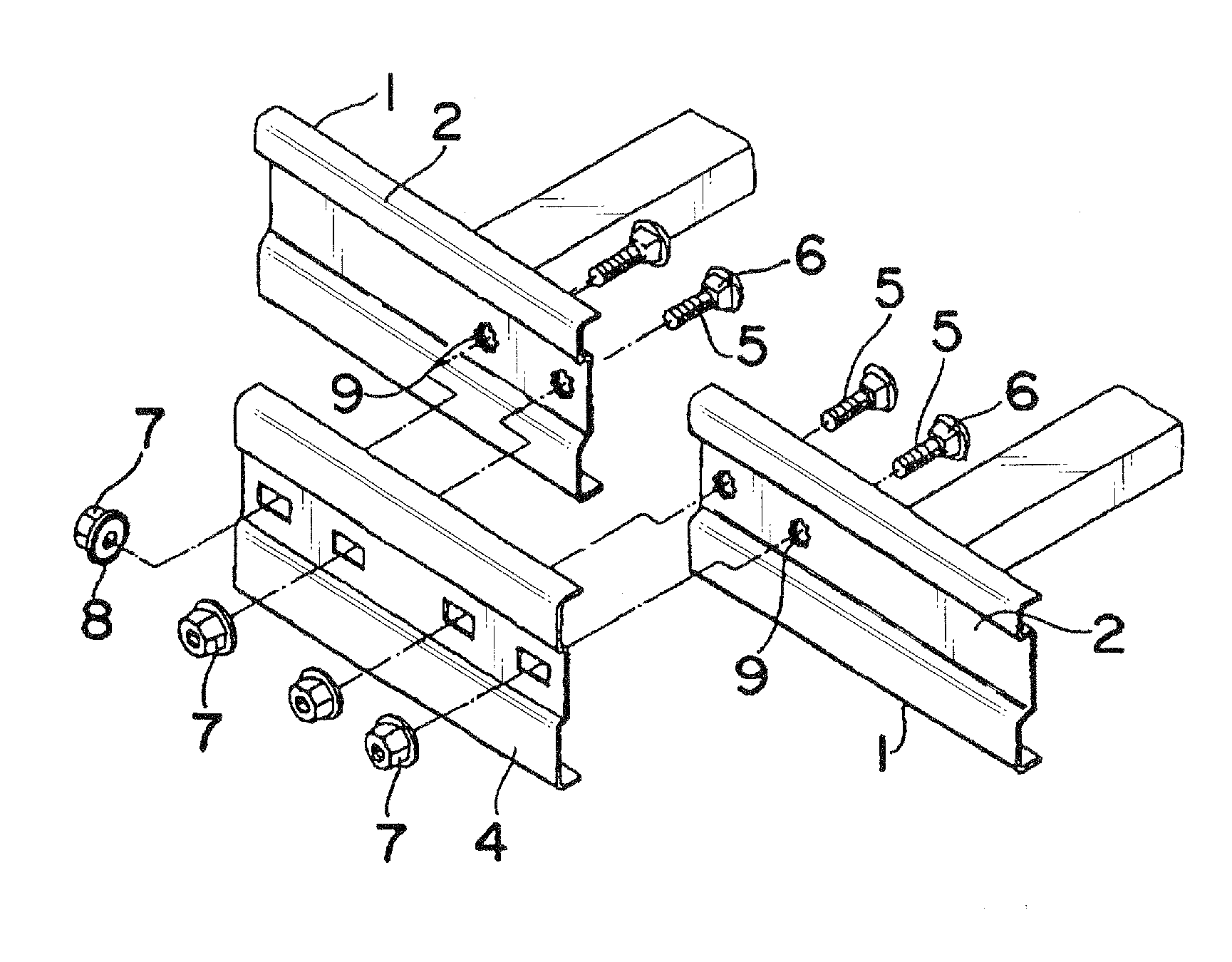 Joint structure of cable racks