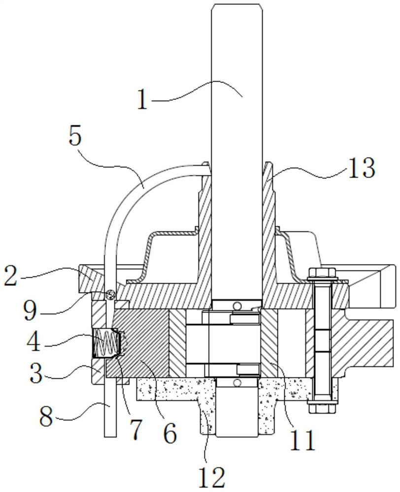 A rotary mechanical oil pump structure, a compressor oil pump structure and a rotary compressor