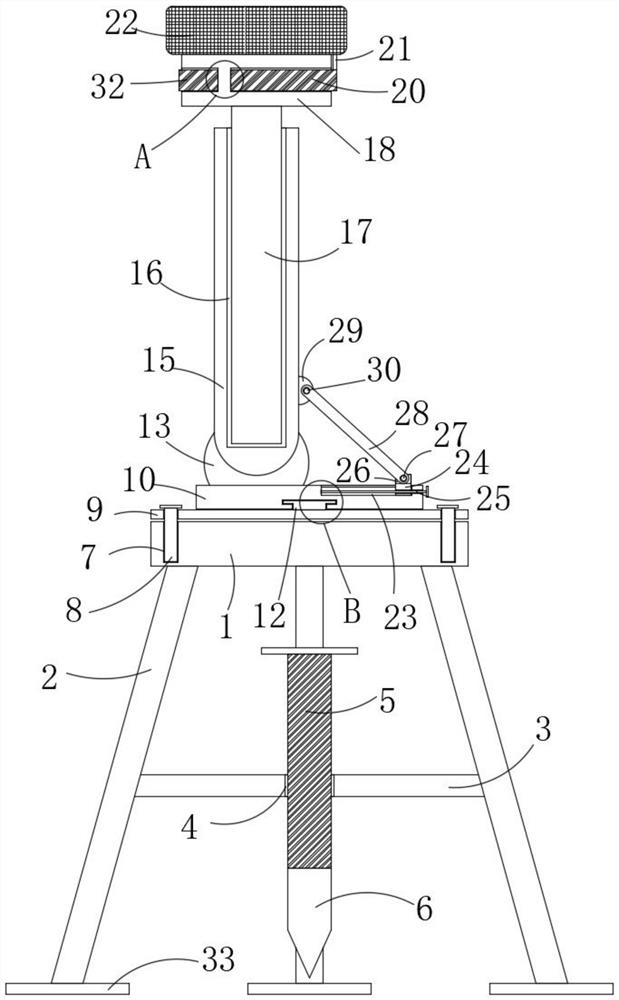 Device for supporting quick installation of engineering surveying level gauge