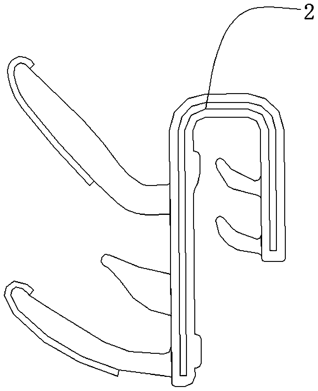 Novel inner water wiper metal buckle structure