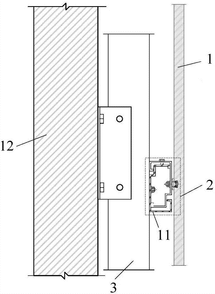 Textile concrete externally-hung curtain wall and preparation method thereof