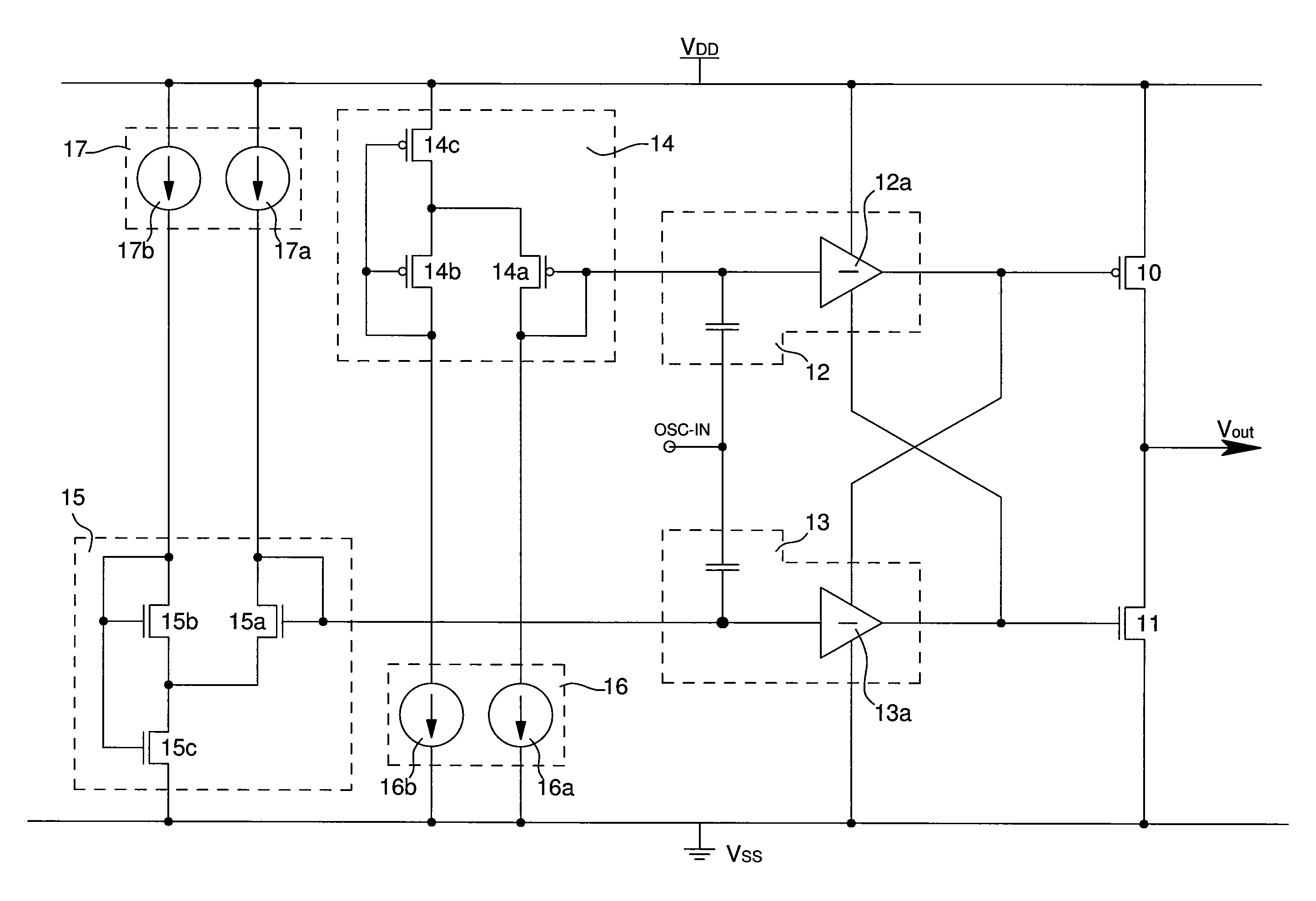 Amplitude controlled quartz oscillator with broad voltage and temperature range