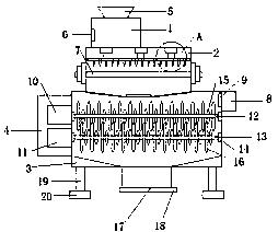 Novel agricultural compost mechanical straw smashing device