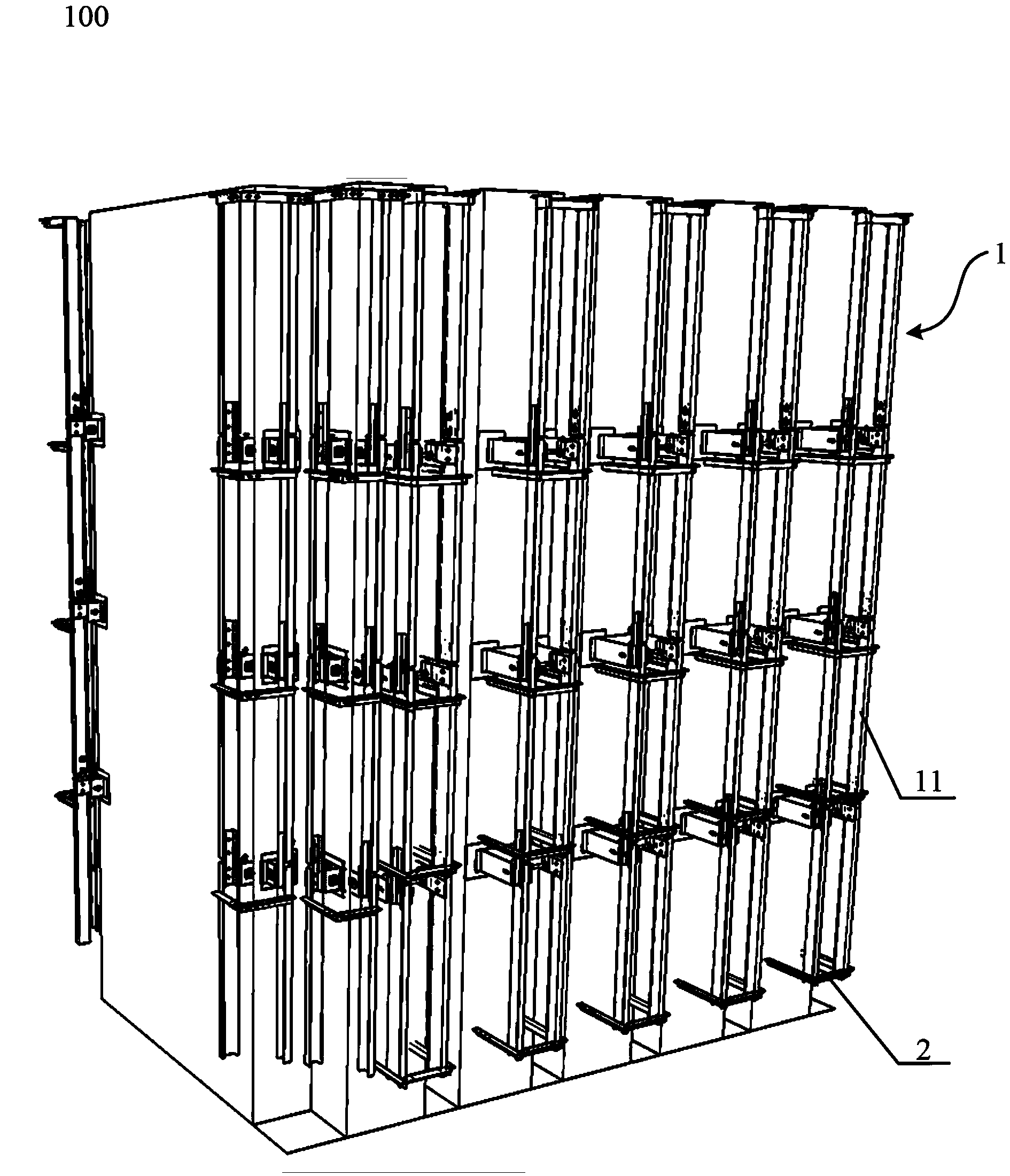 Keel for dry hanging stone curtain wall and mounting method of keel