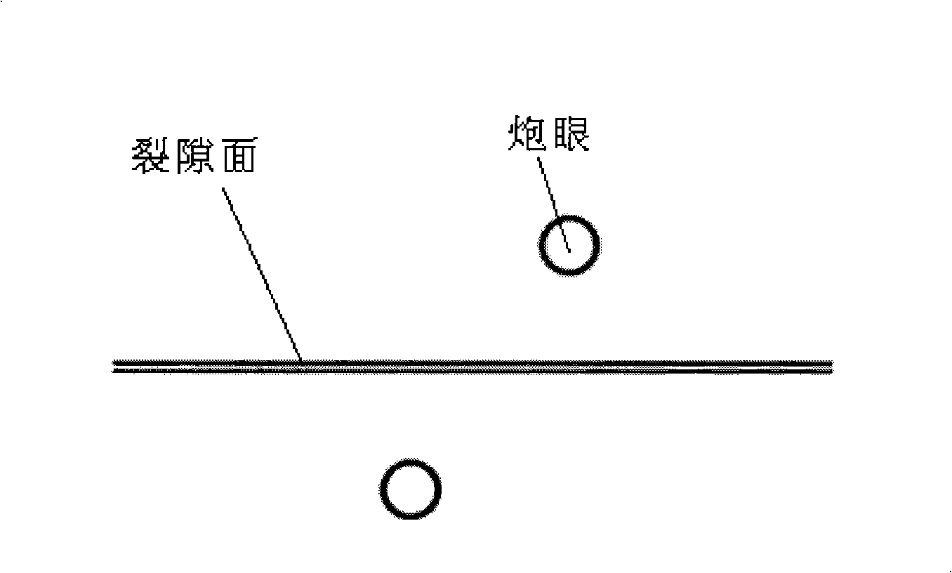 Crack rock laneway molding control method