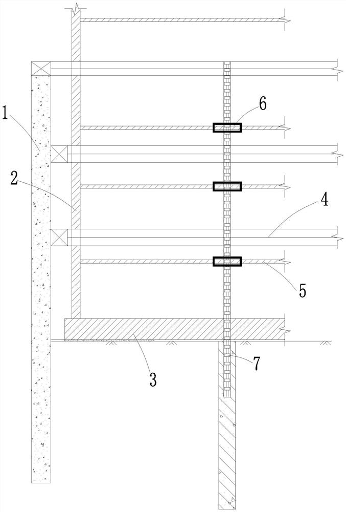 Basement floor slab construction method based on stand column assembly type fixing